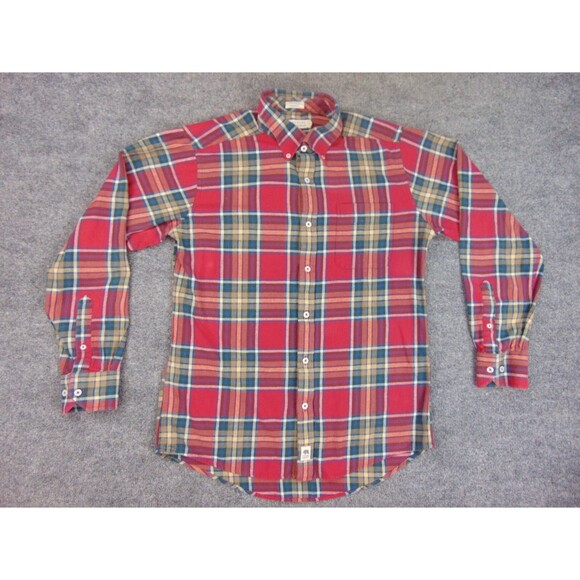 Onward Reserve Flannel Shirt Mens Med Red Green Plaid Camping‎ Outdoors - Picture 2 of 8